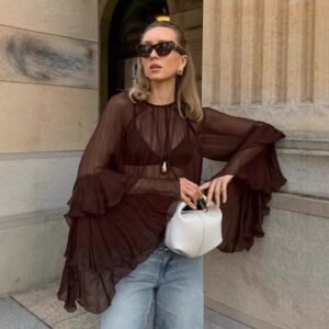 FSB CY3230 | Rosalie Ruffle-Front Blouse