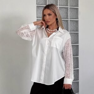 FSB CY3271 | Margot Lace-Sleeve Shirt