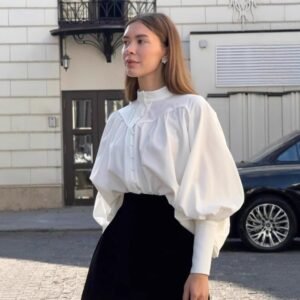 FSB CY4177 | Balloon-Sleeve Blouse