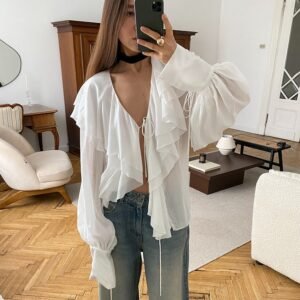 FSB CY5218 | Gabrielle Relaxed Tie-Front Shirt