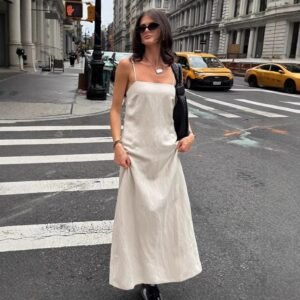 FSB LYQ2209 | Linen Cami Maxi Dress