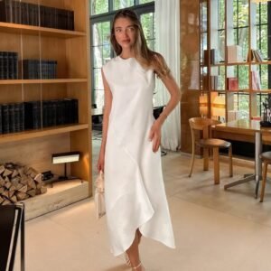 FSB LYQ2338 | Elowen Asymmetric Midi Dress