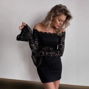 FSB LYQ3094 | Lace Off-Shoulder Mini Dress