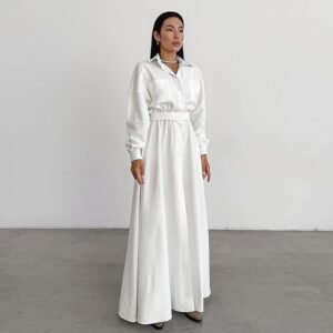 FSB LYQ4250 | Wrap Long-Sleeve Maxi Dress