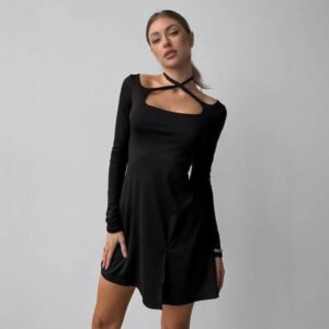 FSB LYQ4251 | Cutout Long-Sleeve Mini Dress