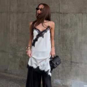 FSB LYQ6738 | Manon Lace-Trim Camisole Midi Dress