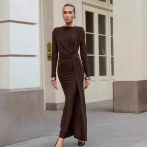 FSB LYQ9340 | Monique Long-Sleeve Maxi Dress