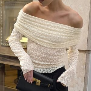 FSB TX1737 | Aveline Off-Shoulder Lace Top