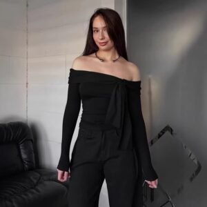 FSB TX1980 | Mireille Off-Shoulder Long-Sleeve Top