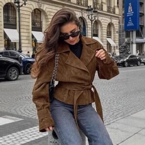 FSB WT2322 | Violette Belted Suede Jacket