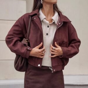 FSB WT2372 | Mireille Cropped Bomber Jacket