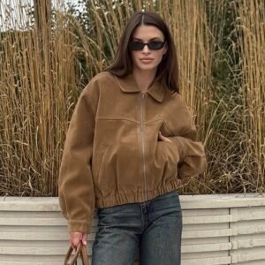 FSB WT6549 | Mathilde Suede Bomber Jacket