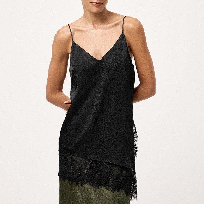 QSBX25286Y | Lace-Hem Camisole Top - Image 2