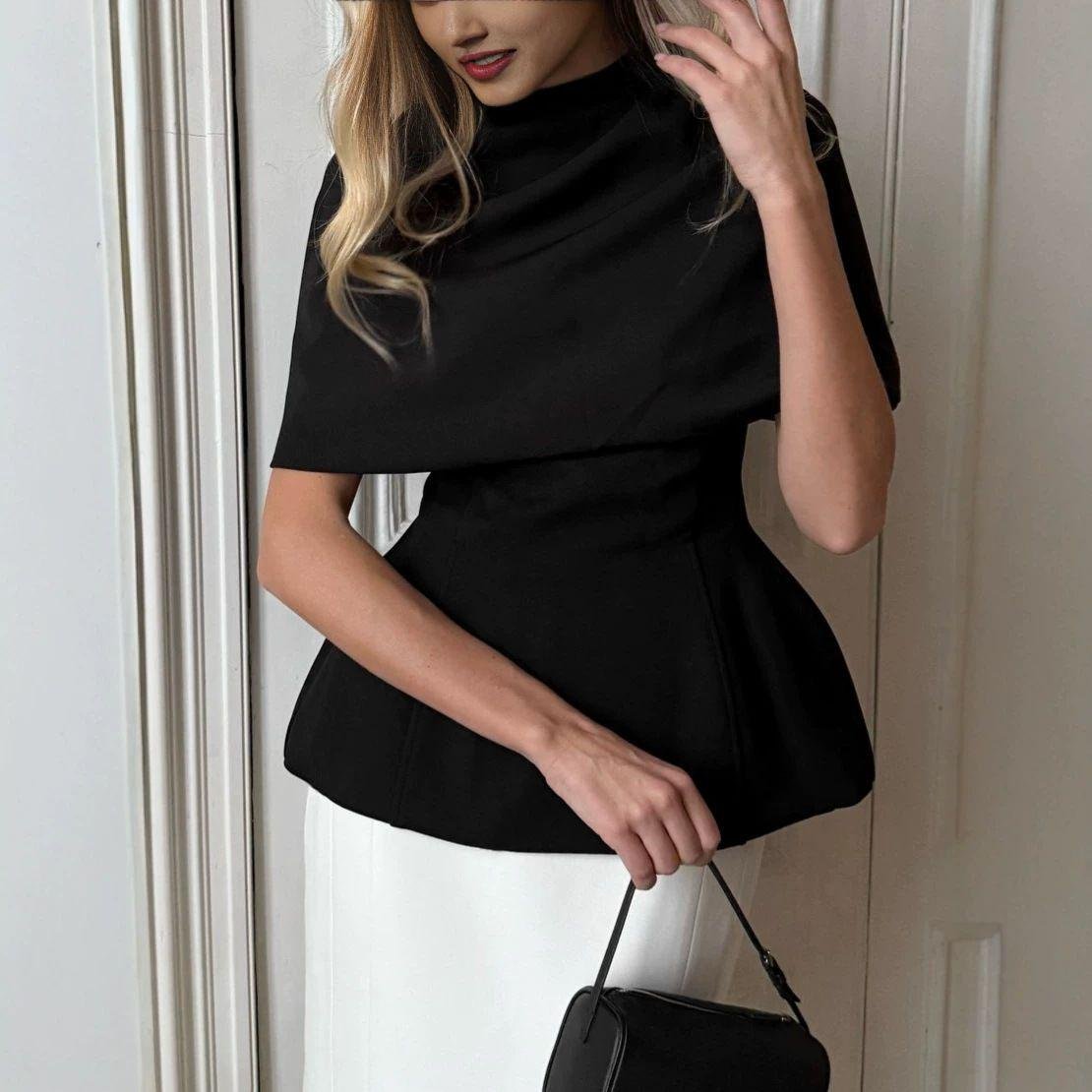 FSB 2TZ93008 | Arden Mock-Neck Peplum Top