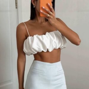 FSB BX1969 | Selene Ruched Bandeau Crop Top