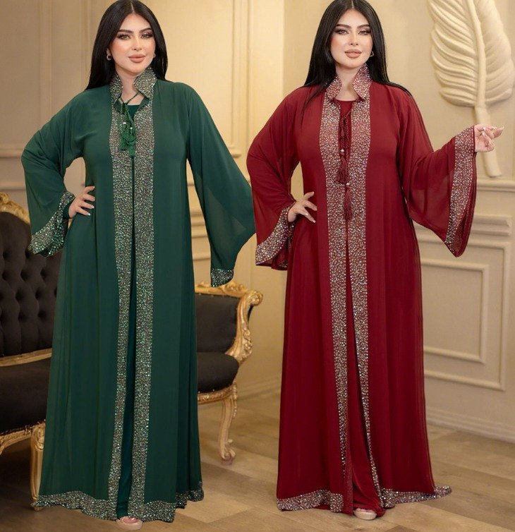 XQY500416 | Crystal Two-Piece Abaya Set